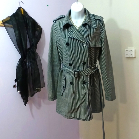 LRL RALPH LAUREN JEANS CO Jackets & Blazers - RALPH LAUREN JEANS CO, STRIPED JAQUET sz M